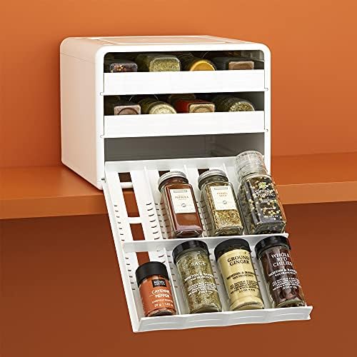YouCopia SpiceStack® Adjustable Spice Rack Organizer, Pull-Down 24-Bottle Sea...