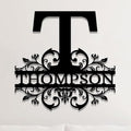 Custom Metal Signs | Personalized Monogram Name Sign | Outdoor Wall Art by AVAGift