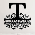 Custom Metal Signs | Personalized Monogram Name Sign | Outdoor Wall Art by AVAGift