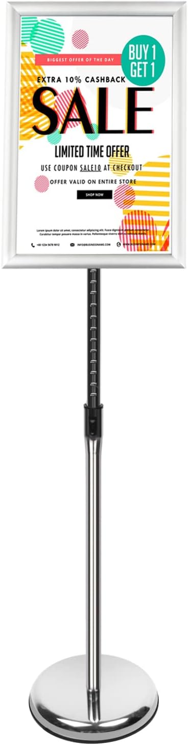 DISPLAYSWORKER Adjustable Poster Sign Stand, Floor-Standing Sign Holder by DISPLAYSWORKER