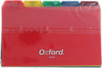 Oxford Poly Index Card Guide Set, 3 x 5 Inches, A-Z, 1/5 Inch Cut Tabs, Assorted Colors, 25 per Set, Sold as 4 Pack (73153)