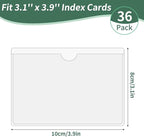NIUBIER Storage Bin Labels, 36 Pack 3x3.5 Inches Index Card Holder, Removable - Image 2