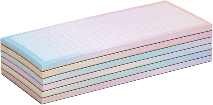 6 Pack Magnetic Notepads for Refrigerator, To Do Lists, 3.5x9 inch Pastel - Image 7