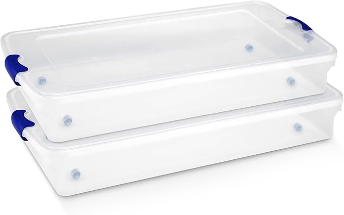 HOMZ 2-Pack Under Bed Storage, 60 Quart, and Towels by Homz