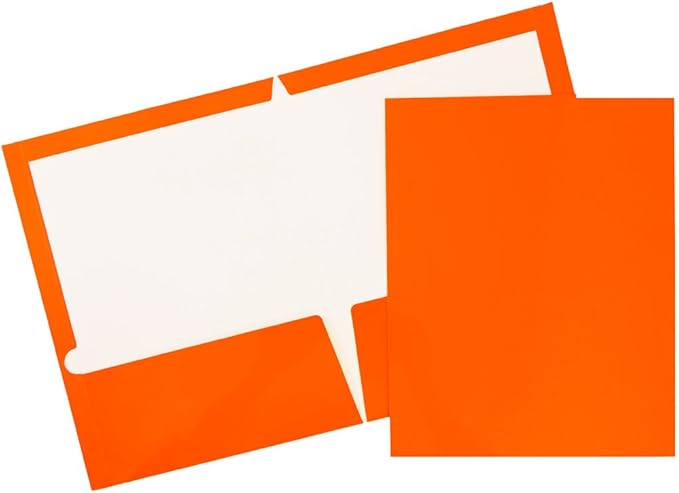 JAM PAPER Laminated Two Pocket Glossy School Folders by JAMPaper
