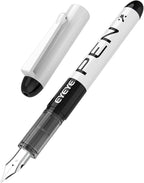 EYEYE Disposable Fountain Pens, 8 Pack 3 Colors Fine Point Pens Stainless Steel - Image 4