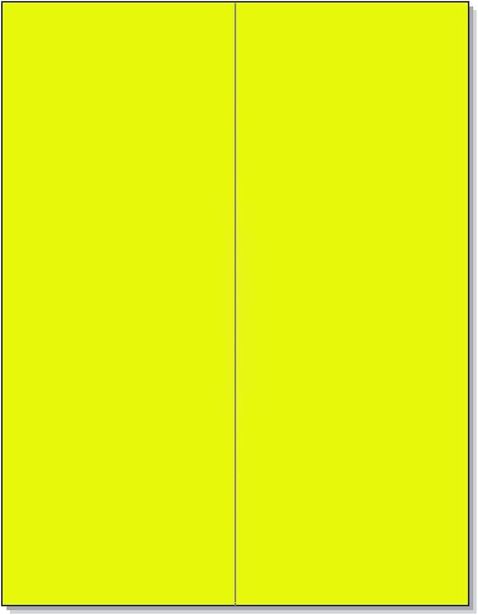 NextDayLabels - 8-1/2 x 11 Neon Color High Light Fluorescent Labels by NextDayLabels