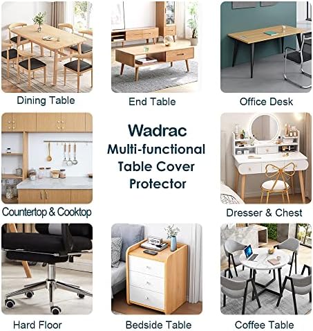 Wadrac Clear Table Protector for Chair Mat for Hard Floor Hardwood End Table ...