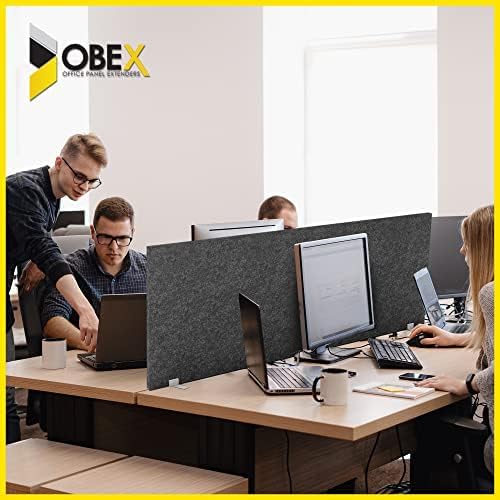OBEX Free Standing Desk PET Privacy Screen, Table Top Home & Office Furniture - Image 3