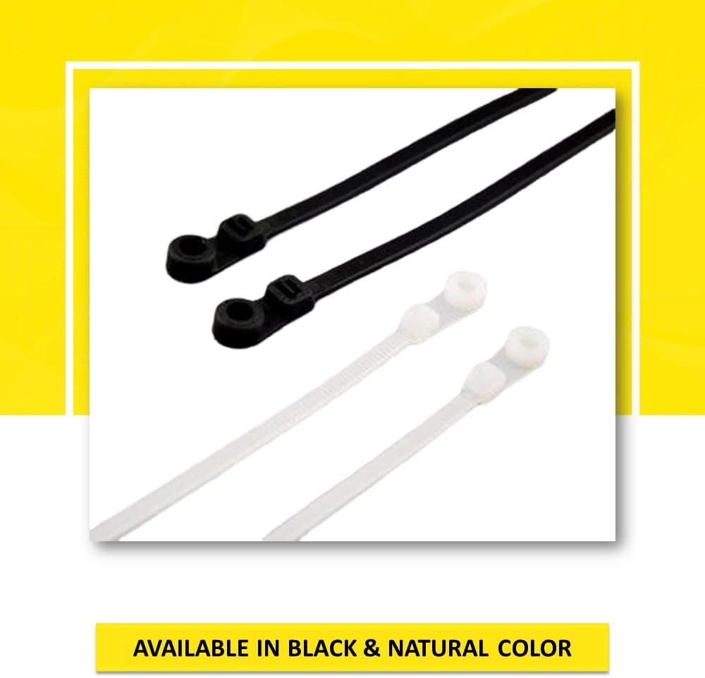 Kable Kontrol Screw Hole Zip Ties 14 Inch 5000 Pcs Natural White 50lbs Test