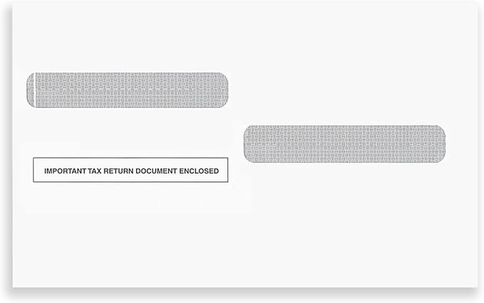 NextDayLabels - W-2 Tax Forms Double Window Security Envelopes by NextDayLabels