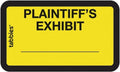 Tabbies Plaintiff's Exhibit Labels, 252 Count, Yellow Legal Exhibit Stickers 1-5/8 x 1 Inch, Self-Adhesive Writable Labels for Law Office, Court Documents & Case Files