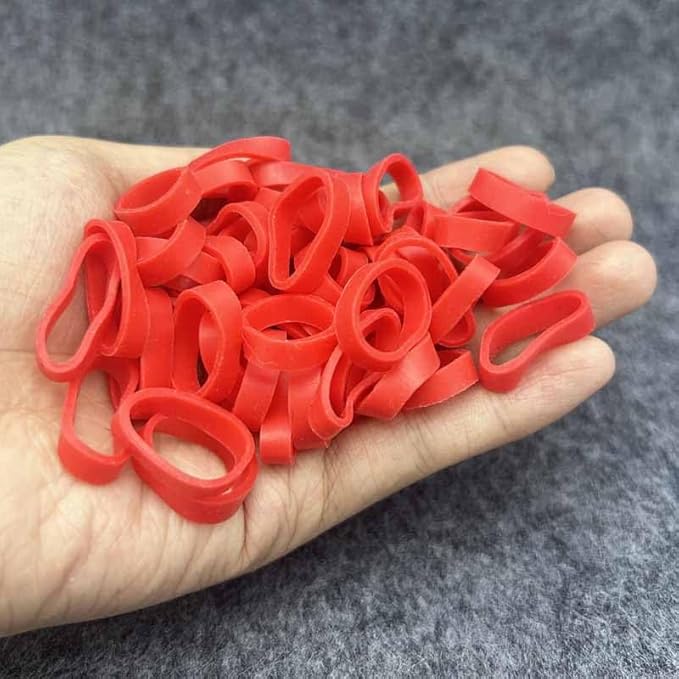 500pcs Red Color Mini Rubber Bands Elastic Bands Rubber Band - Image 5