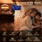 vivilumens alarm clock with sound machine & sunrise showing dimensions