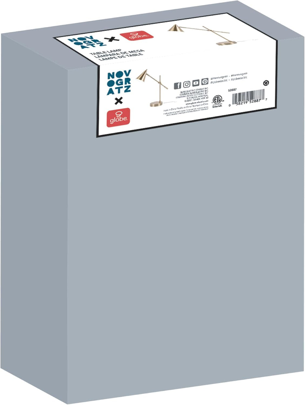 globe electric x novogratz 52887 18" desk lamp on a desk or shelf