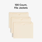 Smead File Jacket, Reinforced Straight-Cut Tab, Flat-No Expansion, Letter Size - Image 3