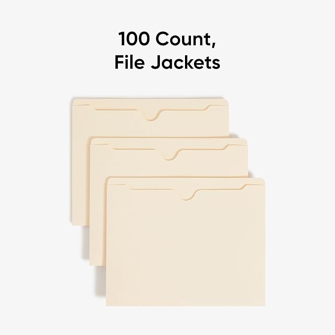 Smead File Jacket, Reinforced Straight-Cut Tab, Flat-No Expansion, Letter Size - Image 3