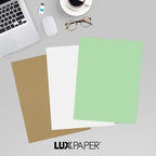 LUXPaper 8.5" x 11" Paper | Letter Size | Pastel Green | 60lb. Text | 500 Qty - Image 9