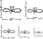 Personalized Valentines Metal Wall Sign, Custom Infinity Heart Love Couple Name - Image 4