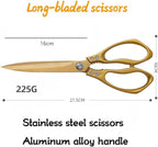 Large Ribbon Cutting Scissors, Heavy duty gold stainless steel scissors - Image 4