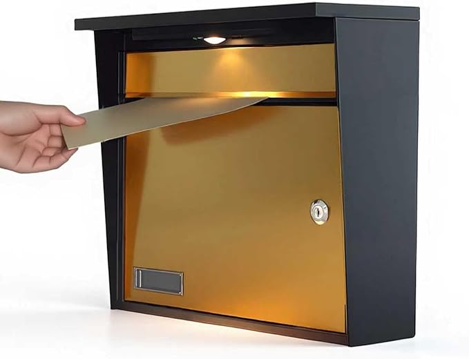 Solar Wall Mount Mailbox for Outside by COZOFU
