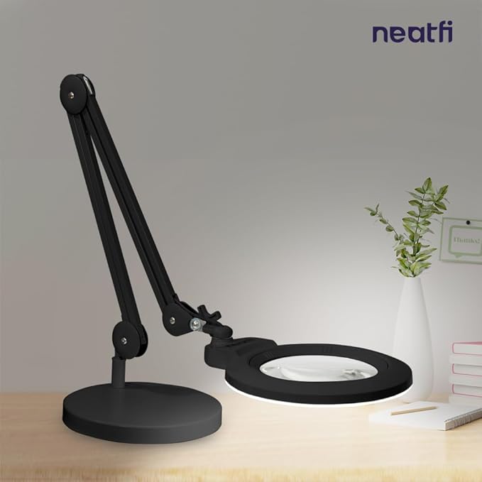 Neatfi XL Bifocal LED Magnifying Lamp, 7-Inch Acrylic Lens, 5D/20D Magnification - Image 7
