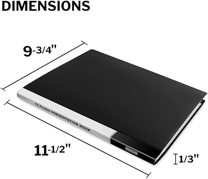 Dunwell Presentation Binder 12-Pocket, Displays 24 Pages, 8.5x11 Portfolio - Image 5