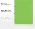 LUXPaper 8.5" x 11" Paper | Letter Size | Limelight Green | 80lb. Text | 50 Qty - Image 8