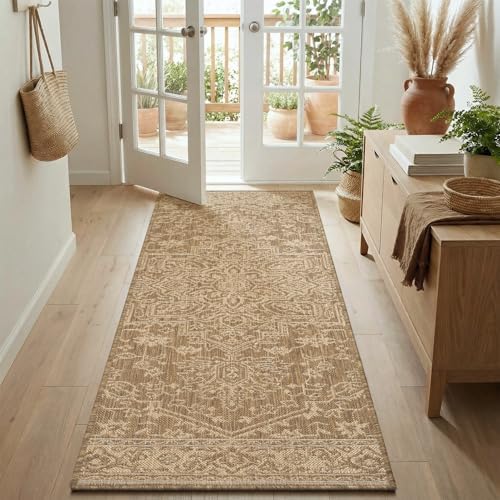 montvoo-2x6 ft indoor outdoor runner rugs for entryway shown in use