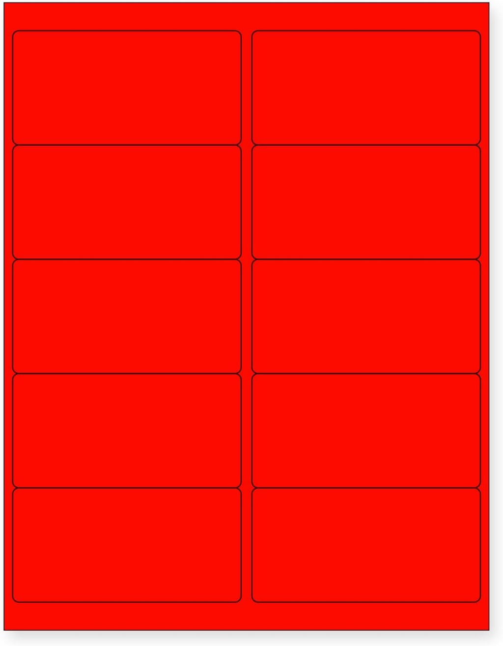 NextDayLabels - 8-1/2 x 11" Neon Color High Light Fluorescent Labels