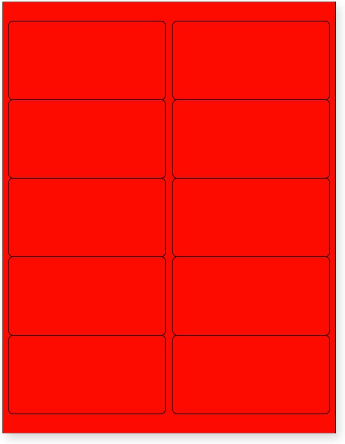 NextDayLabels - 8-1/2 x 11" Neon Color High Light Fluorescent Labels