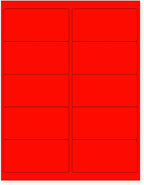 NextDayLabels - 8-1/2 x 11" Neon Color High Light Fluorescent Labels by NextDayLabels