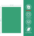 OcePor 80 Sheets Green Cardstock Paper, Colored Printer Paper 8.5 x 11 - Image 2