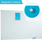 Glass Magnetic Dry Erase Board 72"x48" Frameless Wall Mounted Glass White Board - Image 2