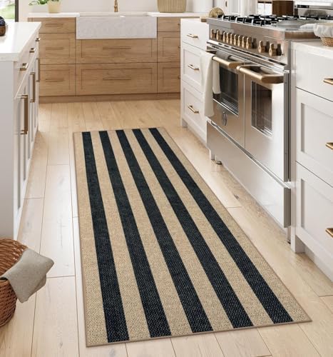 lahome striped easy jute outdoor runner rug, 2x6 shown in use