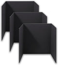 3-Pack Black Trifold Display Boards, 24 x 16 Inches Tri-Fold Corrugated by LonlyEagle