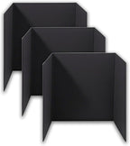 3-Pack Black Trifold Display Boards, 24 x 16 Inches Tri-Fold Corrugated by LonlyEagle