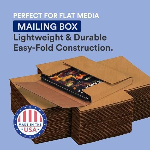 box usa flat mailer shipping boxes 18"l x, close-up detail