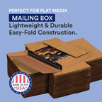 box usa flat mailer shipping boxes 18"l x, close-up detail