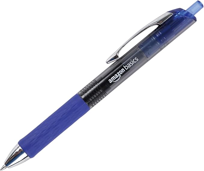 Amazon Basics Gel Pens Fine Point Smooth Writing Pens, Retractable, 12 Pack - Image 2