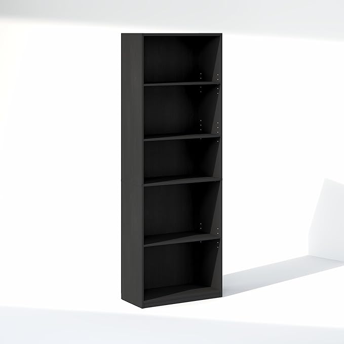 Furinno GEHRY DVD Shelf, 5-Tier CD Rack, Media Shelf - Image 5