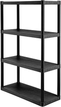 CENTREX CX 4-Tier Plastic Storage Shelving Unit, Medium Duty, 75lbs Per Shelf by Unknown