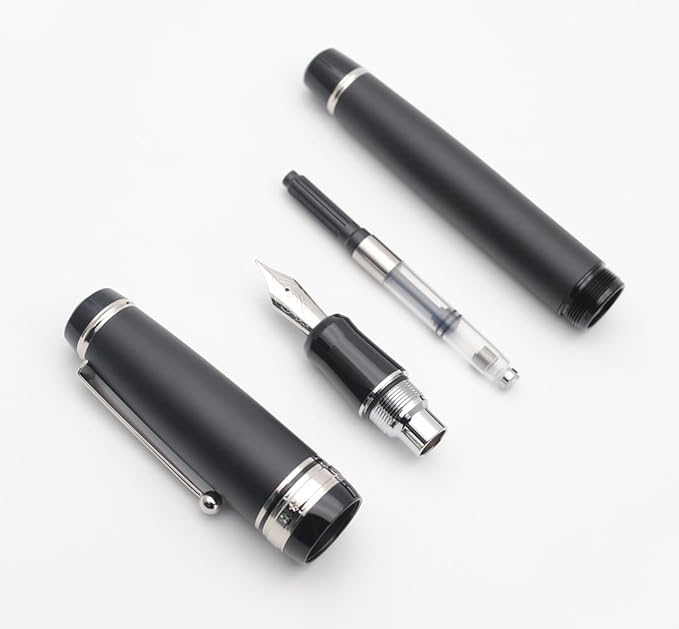 xixixiaozhu Metal Big Fountain Pen Set Medium Nib 0.7mm, Includes Ink Refill - Image 5