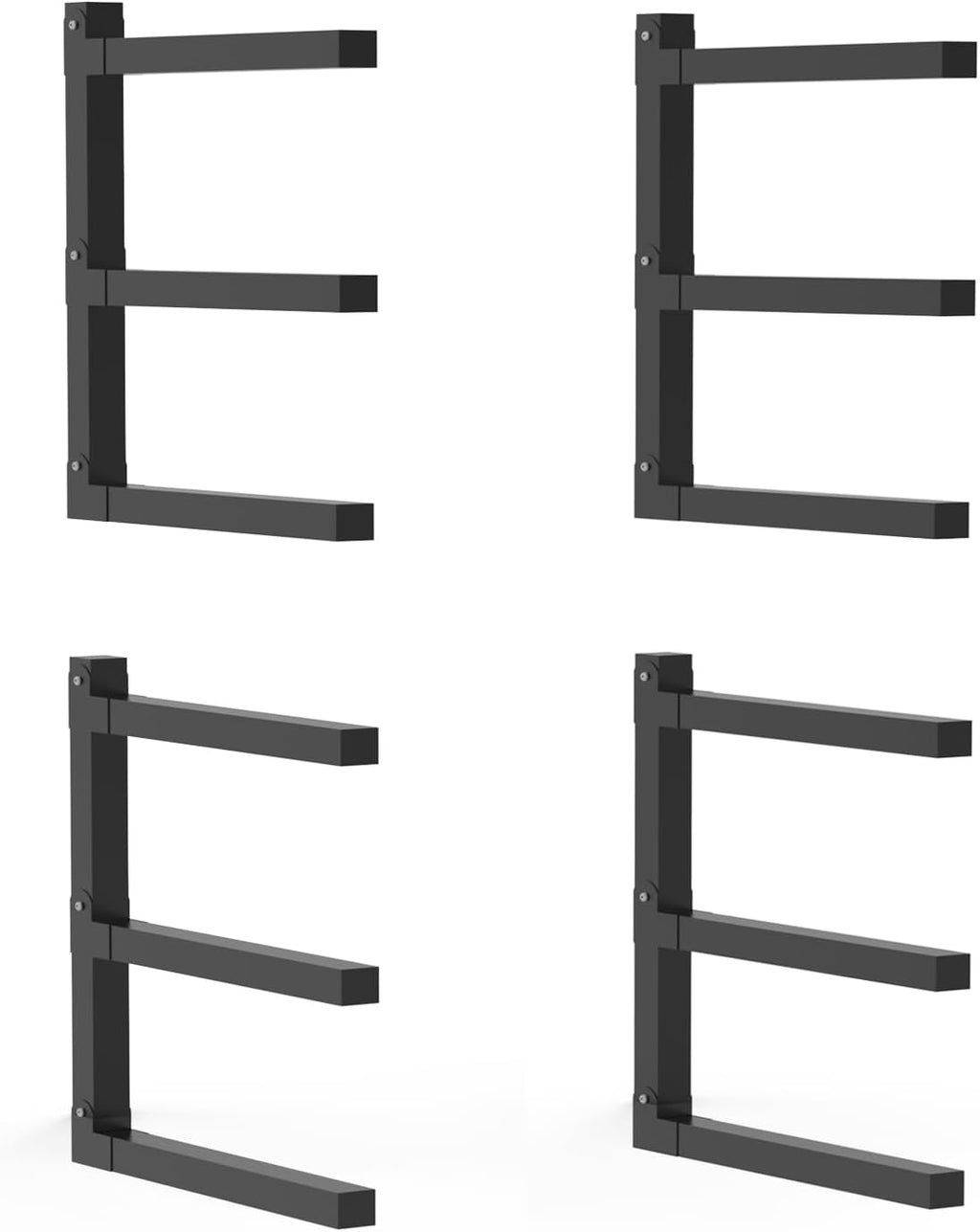 lumber storage metal rack, 3-level wall-mounted organizer and, main product view