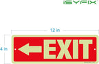 iSYFIX Exit Signs with Directional Left Arrow, Glow in the Dark, - Image 8
