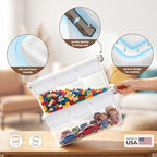 citylife 17qt clear craft organizers and storage box showing dimensions