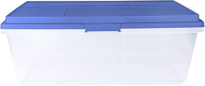 113 Qt Large-Capacity Clear Plastic Stackable Storage Bin - Image 4