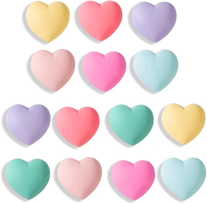 Aoxsie 28pcs Decorative Cute Push Pins Multicolored Heart Thumbtacks Thumb by Unknown