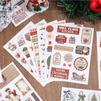 400+ Christmas Waterproof Vinyl Sticker Book, Cute Christmas Aesthetic Stickers for Kids, Funny Stickers for Adults, Holiday Planner Stickers for Journaling, Scrapbooking, Santa Snowman Reindeer Gifts