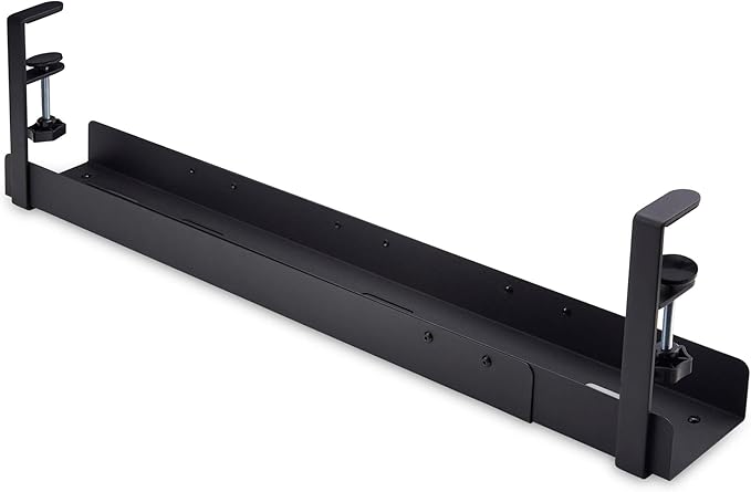 StarTech.com Under Desk Cable Management Tray, Length Adjustable, Clamp-On - Image 2